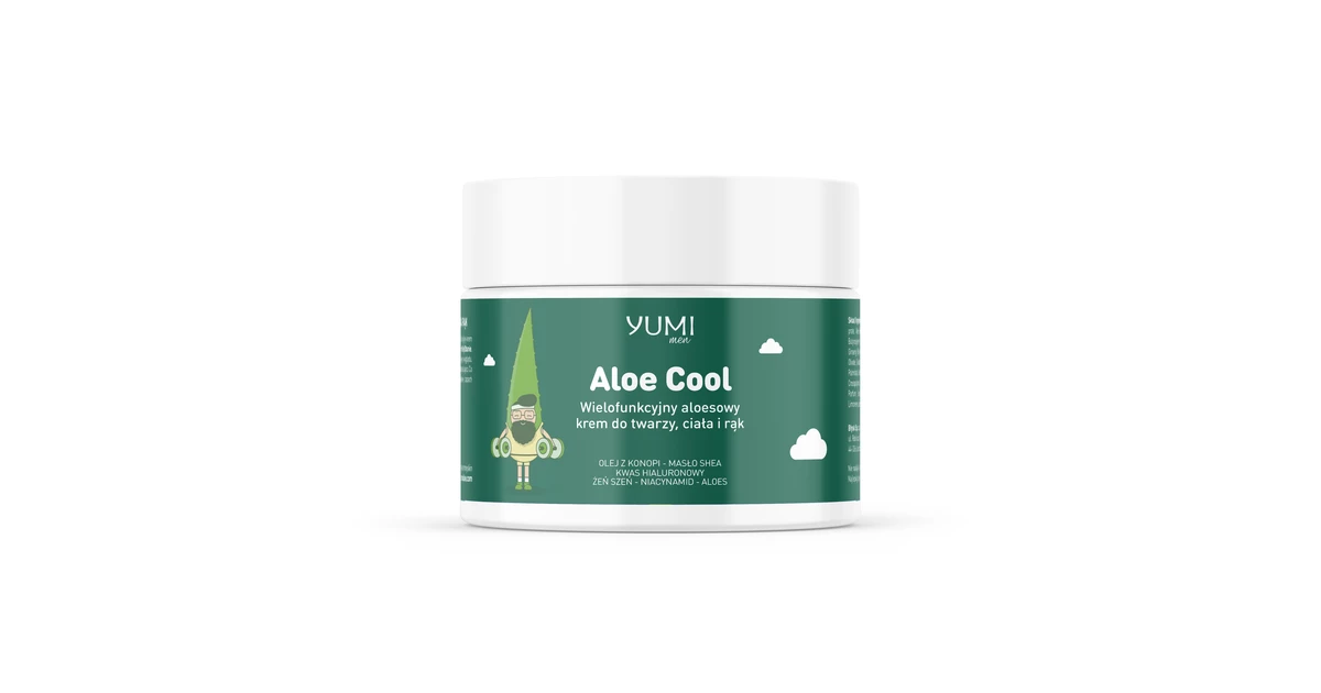 Yumi Men, Wielofunkcyjny aloesowy krem do twarzy, ciaa i rk, Aloe Cool  100 ml - Yumi -