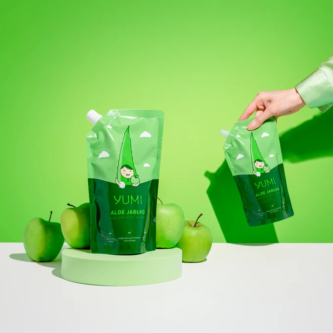 Aloe Jabłko aloesowe mydło w płynie zapas 400 ml - Yumi -